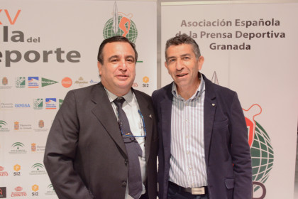 Pablo Quílez (secretario de la AEPD) y Manuel Alarcón, alcalde de Padul
