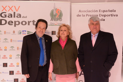 Antonio Barragán, uno de los vicepresidentes de la AEPD, junto a Eduardo  Jiménez Meana y su acompañante